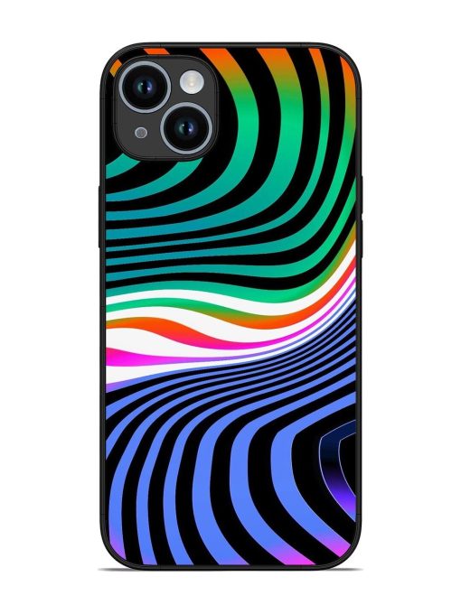 Psychedelic Waves Glossy Soft Edge Case for Apple Iphone 14 Plus Chachhi