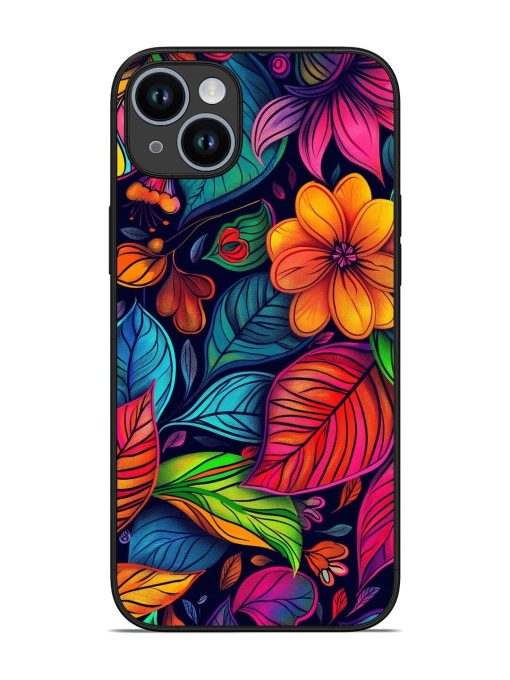 Rainbow Of Blooms Glossy Soft Edge Case for Apple Iphone 14 Plus Chachhi