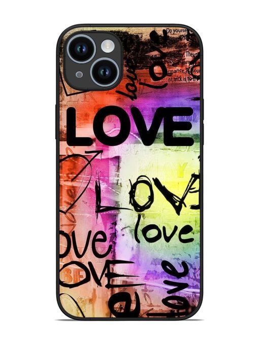 Love Graffiti Glossy Soft Edge Case for Apple Iphone 14 Plus Chachhi