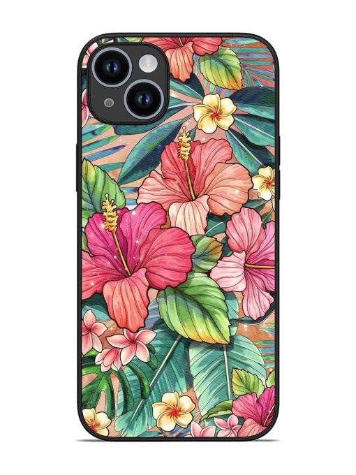 Tropical Tapestry Glossy Soft Edge Case for Apple Iphone 14 Plus Chachhi