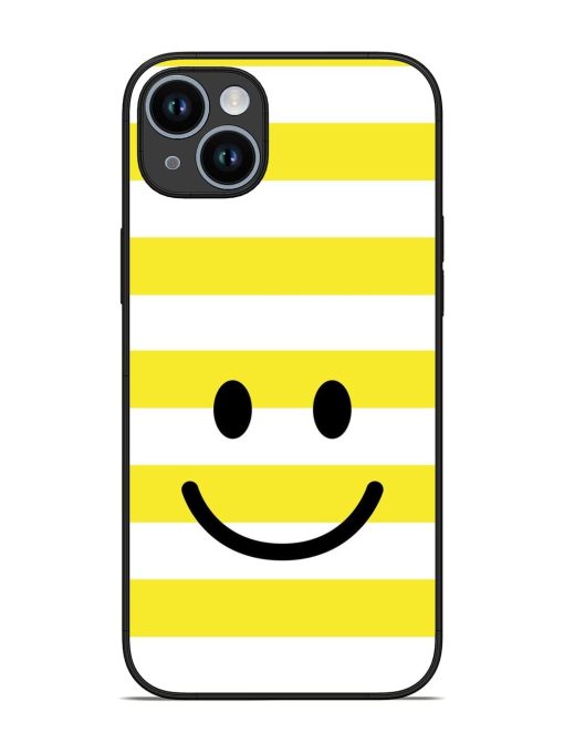 Smiling Stripes Glossy Soft Edge Case for Apple Iphone 14 Plus Chachhi