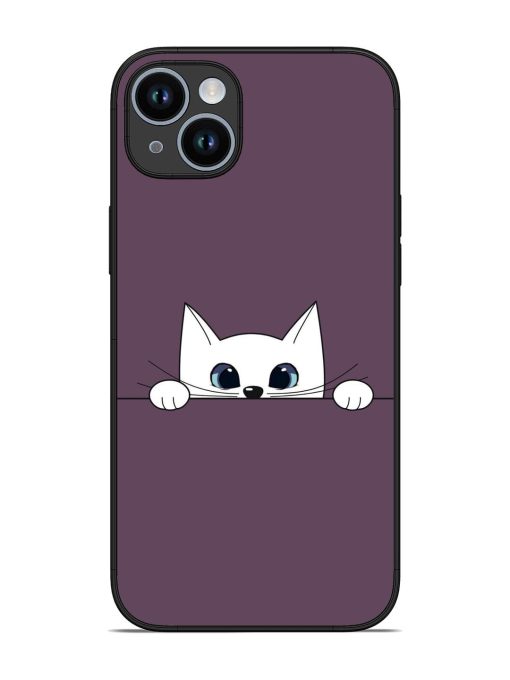 Peek-A-Boo Kitty Glossy Soft Edge Case for Apple Iphone 14 Plus Chachhi