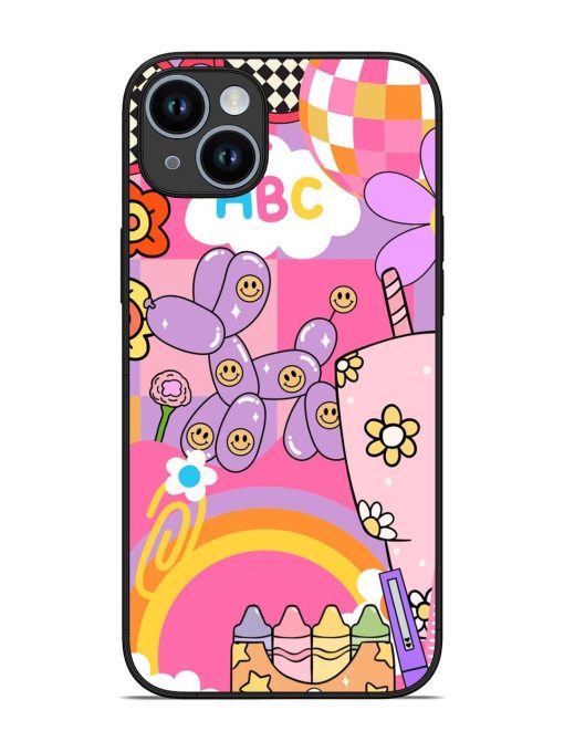 Whimsical Y2K Chaos Glossy Soft Edge Case for Apple Iphone 14 Plus Chachhi