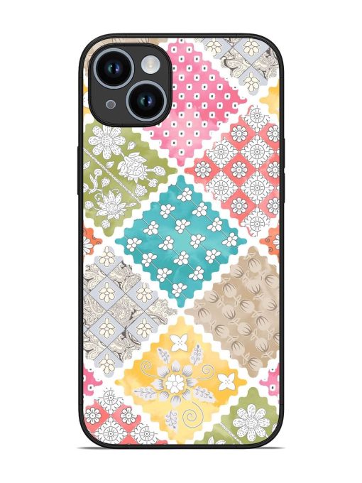 Patchwork Dreamscape Glossy Soft Edge Case for Apple Iphone 14 Plus Chachhi