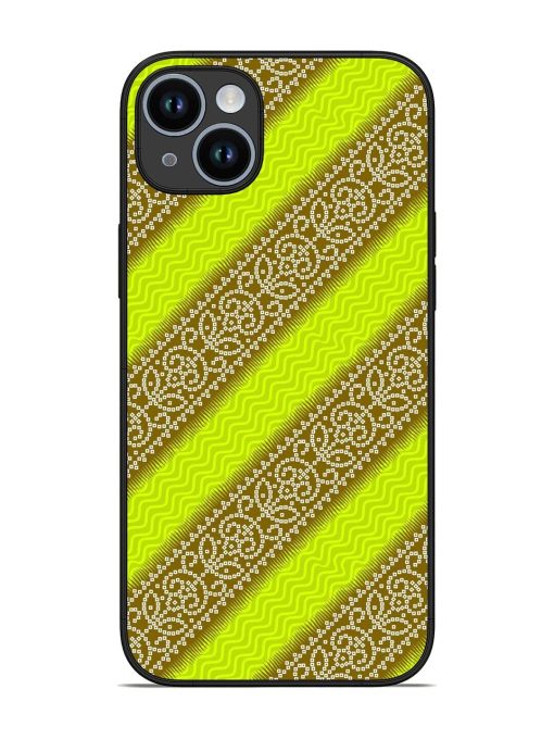 Golden Bandana Bliss Glossy Soft Edge Case for Apple Iphone 14 Plus Chachhi