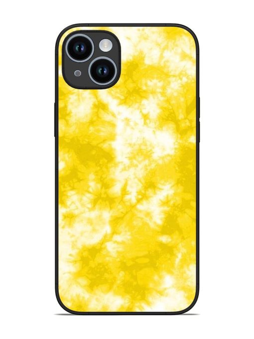 Golden Tie-Dye Twirl Glossy Soft Edge Case for Apple Iphone 14 Plus Chachhi