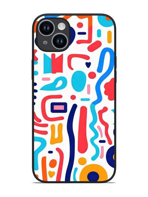 Whimsical Doodle Chaos Glossy Soft Edge Case for Apple Iphone 14 Plus Chachhi