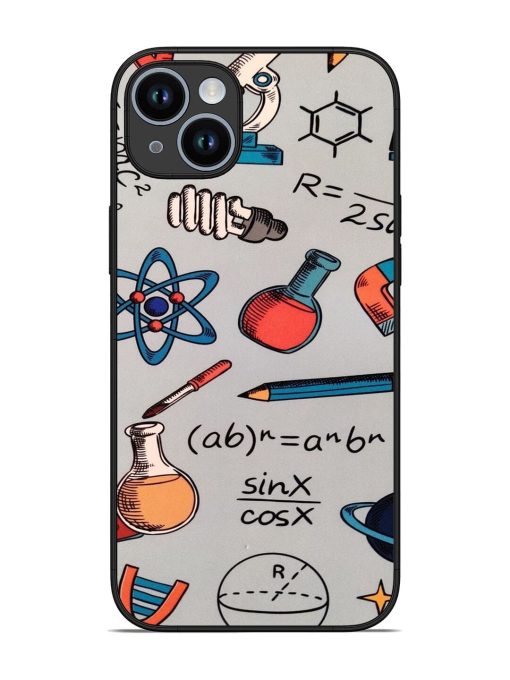 Science Doodle Delight Glossy Soft Edge Case for Apple Iphone 14 Plus Chachhi