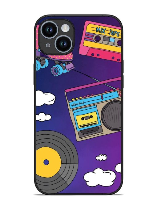 Retro Vibes Glossy Soft Edge Case for Apple Iphone 14 Plus Chachhi