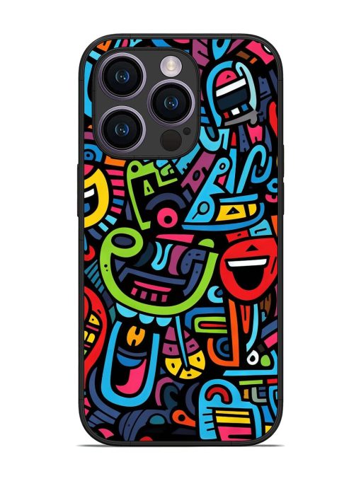 Doodlephoria Glossy Soft Edge Case for Apple Iphone 14 Pro Chachhi