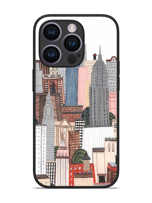 Cityscape Dreams Glossy Soft Edge Case for Apple Iphone 14 Pro Chachhi