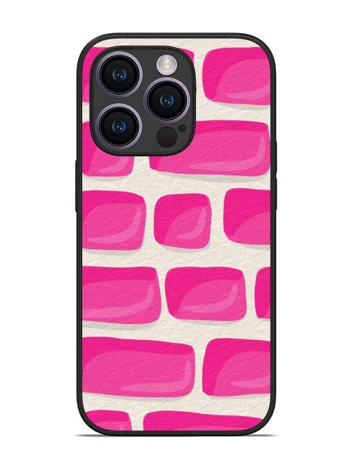 Pink Brick Wall Glossy Soft Edge Case for Apple Iphone 14 Pro Chachhi