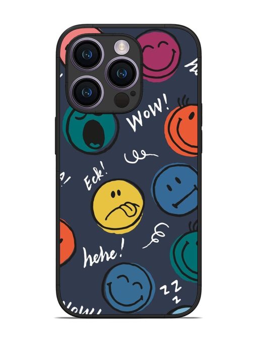 Emoticon Parade Glossy Soft Edge Case for Apple Iphone 14 Pro Chachhi