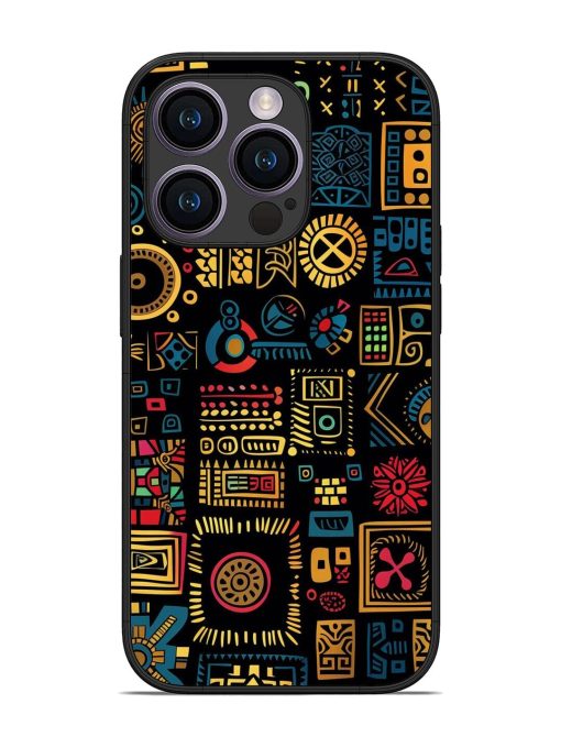 Tribal Tapestry Glossy Soft Edge Case for Apple Iphone 14 Pro Chachhi