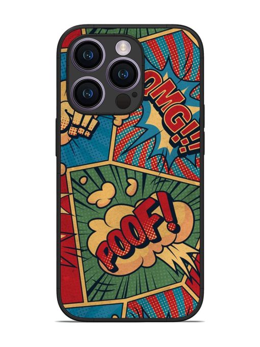 Comic Book Chaos Glossy Soft Edge Case for Apple Iphone 14 Pro Chachhi