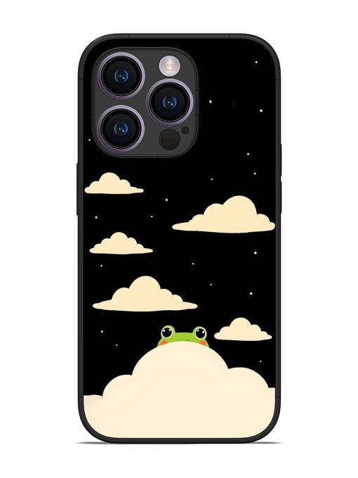 Froggy Night Sky Glossy Soft Edge Case for Apple Iphone 14 Pro Chachhi