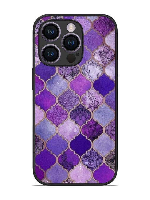 Purple Mosaic Magic Glossy Soft Edge Case for Apple Iphone 14 Pro Chachhi