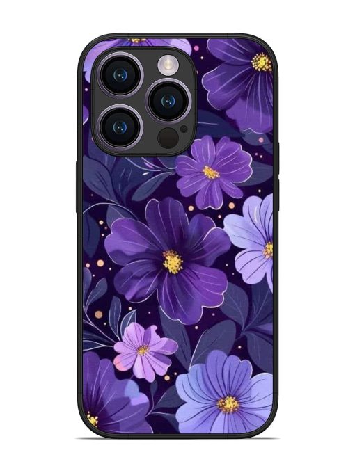 Purple Paradise Glossy Soft Edge Case for Apple Iphone 14 Pro Chachhi