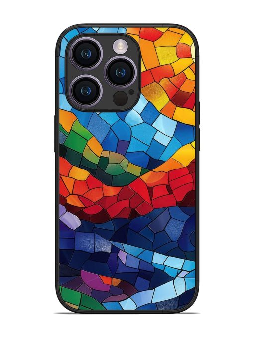 Mosaic Sunset Glossy Soft Edge Case for Apple Iphone 14 Pro Chachhi