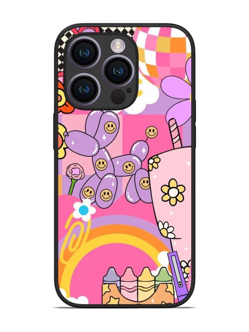 Whimsical Y2K Chaos Glossy Soft Edge Case for Apple Iphone 14 Pro Chachhi