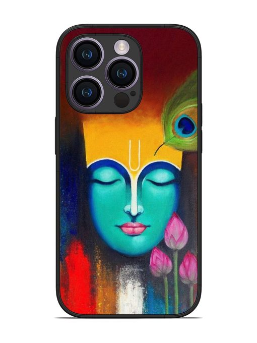 Divine Tranquility: The Face Of Krishna Glossy Soft Edge Case for Apple Iphone 14 Pro Chachhi