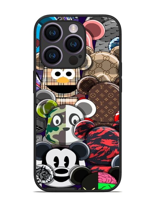 Streetwear Bearbrick Extravaganza Glossy Soft Edge Case for Apple Iphone 14 Pro Chachhi