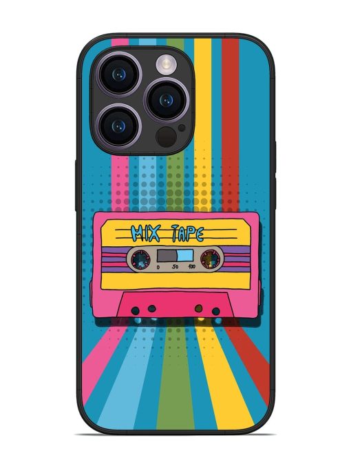 Retro Cassette Tapes Glossy Soft Edge Case for Apple Iphone 14 Pro Chachhi