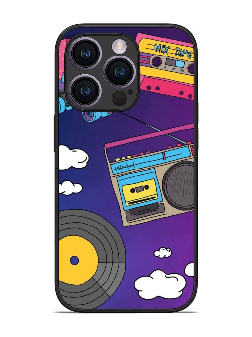 Retro Vibes Glossy Soft Edge Case for Apple Iphone 14 Pro Chachhi