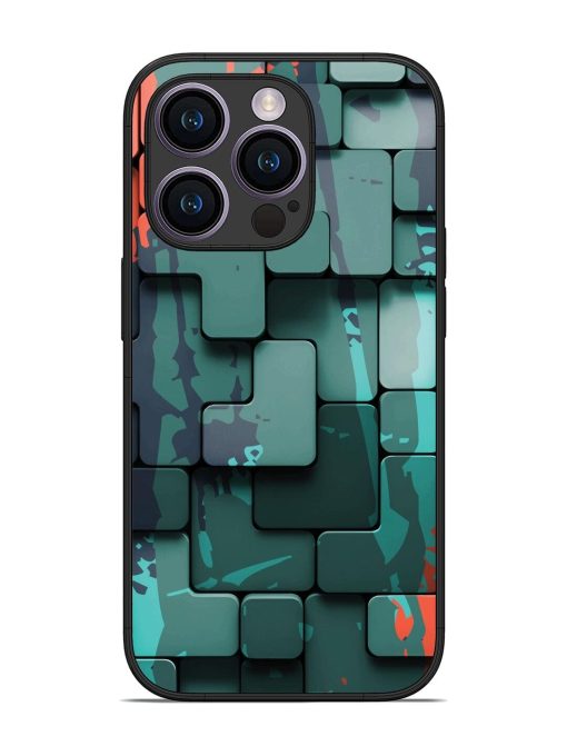 Abstract Geometric Mosaic Glossy Soft Edge Case for Apple Iphone 14 Pro Chachhi