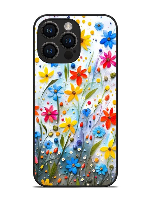 Vibrant Floral Glossy Soft Edge Case for Apple Iphone 14 Pro Max Chachhi