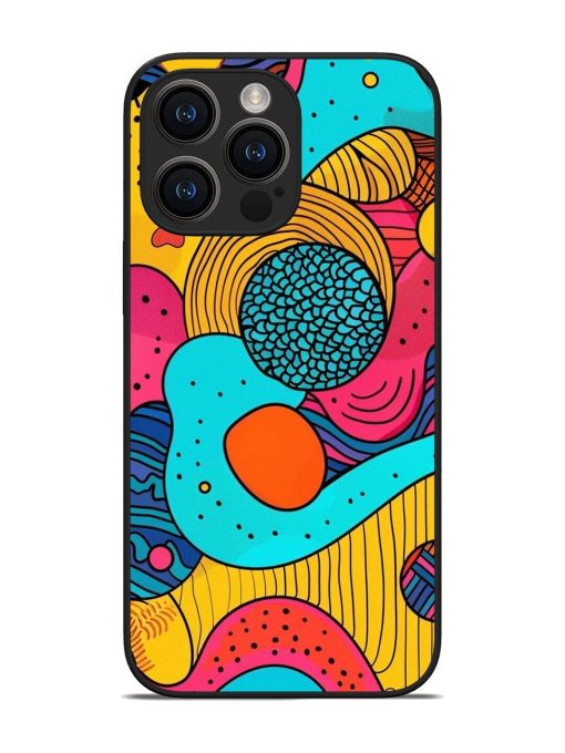 Psychedelic Patterns Glossy Soft Edge Case for Apple Iphone 14 Pro Max Chachhi