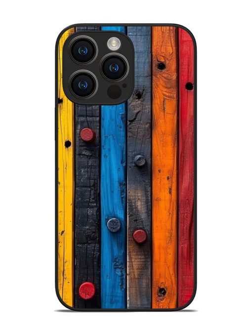 Rainbow Plank Glossy Soft Edge Case for Apple Iphone 14 Pro Max Chachhi