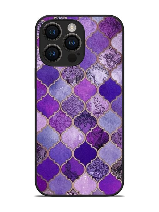 Purple Mosaic Magic Glossy Soft Edge Case for Apple Iphone 14 Pro Max Chachhi