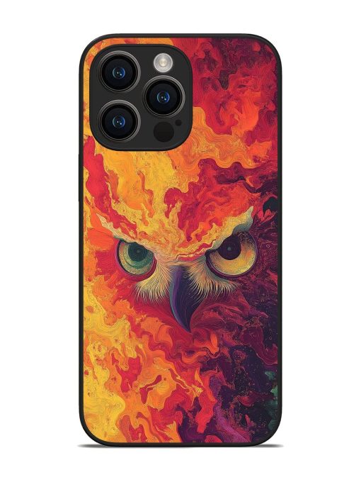 Fiery Owl Glossy Soft Edge Case for Apple Iphone 14 Pro Max Chachhi