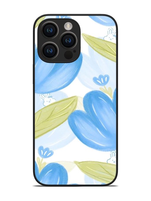 Bunny'S Blue Garden Glossy Soft Edge Case for Apple Iphone 14 Pro Max Chachhi