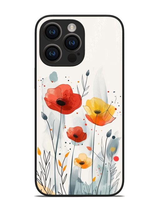 Poppy Fields Glossy Soft Edge Case for Apple Iphone 14 Pro Max Chachhi