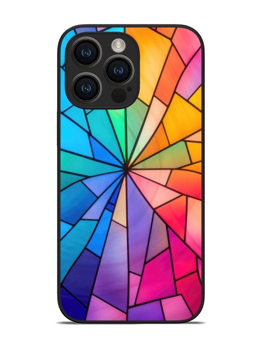 Stained Glass Kaleidoscope Of Colors Glossy Soft Edge Case for Apple Iphone 14 Pro Max Chachhi