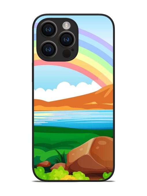 Rainbow Over The Lake Glossy Soft Edge Case for Apple Iphone 14 Pro Max Chachhi