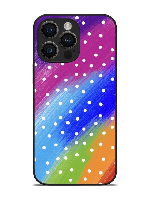 Rainbow Polka Dot Dream Glossy Soft Edge Case for Apple Iphone 14 Pro Max Chachhi