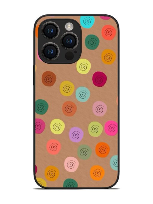 Swirly Dots On Kraft Glossy Soft Edge Case for Apple Iphone 14 Pro Max Chachhi