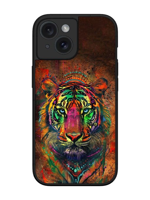 Cosmic Tiger Glossy Soft Edge Case for Apple Iphone 15 Chachhi