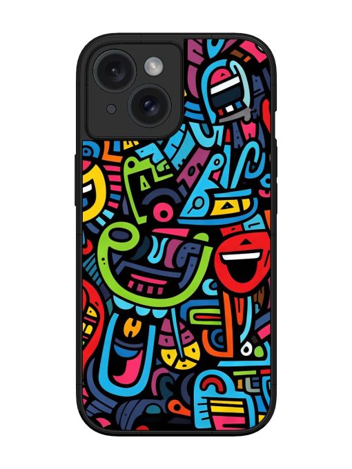 Doodlephoria Glossy Soft Edge Case for Apple Iphone 15 Chachhi