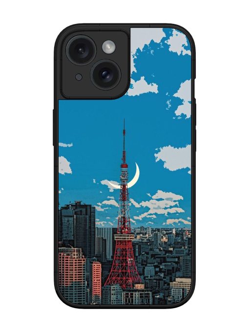 Tokyo Twilight Glossy Soft Edge Case for Apple Iphone 15 Chachhi