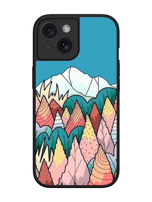 Mountain Dreamscape Glossy Soft Edge Case for Apple Iphone 15 Chachhi