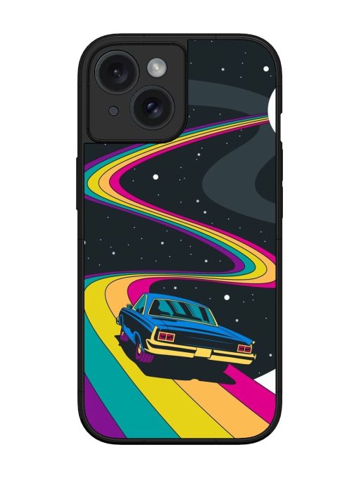 Rainbow Road Glossy Soft Edge Case for Apple Iphone 15 Chachhi