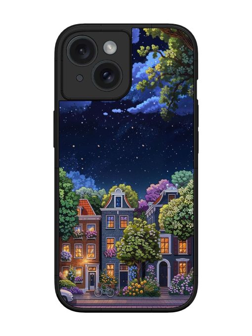 Moonlit Streets Glossy Soft Edge Case for Apple Iphone 15 Chachhi