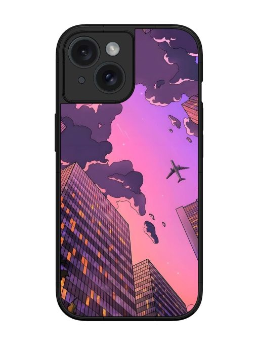 Urban Twilight Glossy Soft Edge Case for Apple Iphone 15 Chachhi