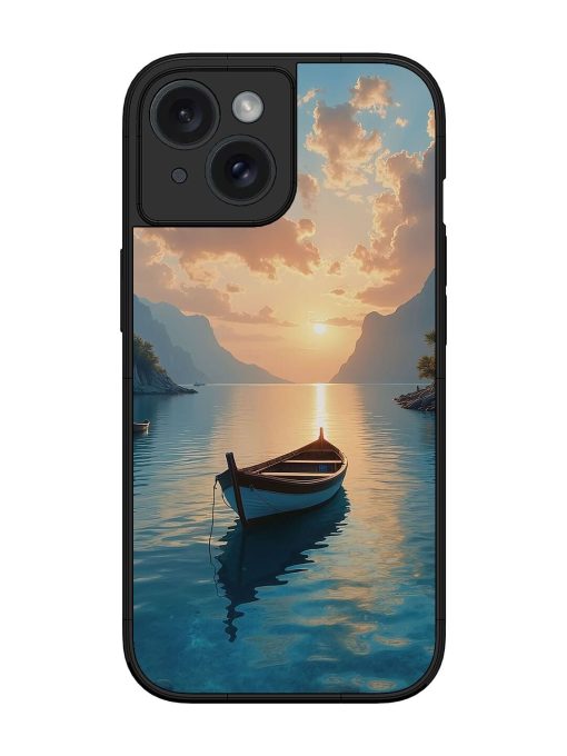 Serene Sunset Glossy Soft Edge Case for Apple Iphone 15 Chachhi