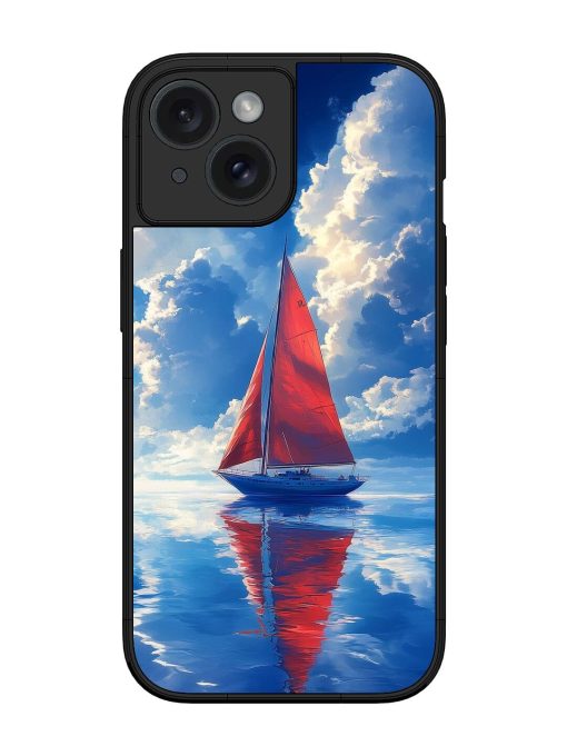 Crimson Sails Glossy Soft Edge Case for Apple Iphone 15 Chachhi