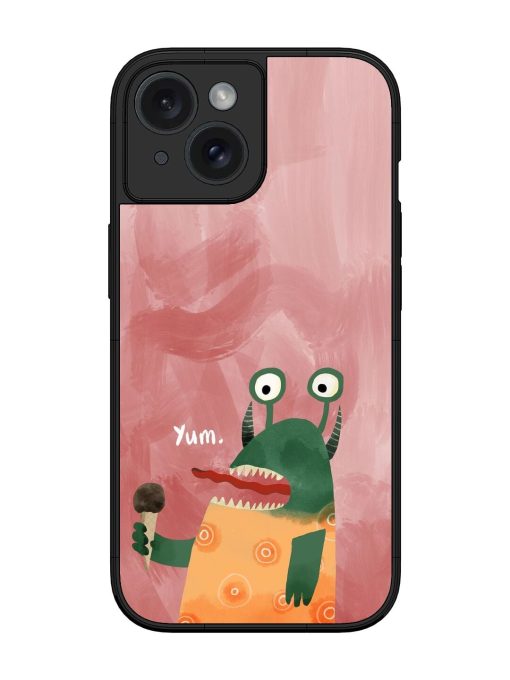 Hungry Monster Glossy Soft Edge Case for Apple Iphone 15